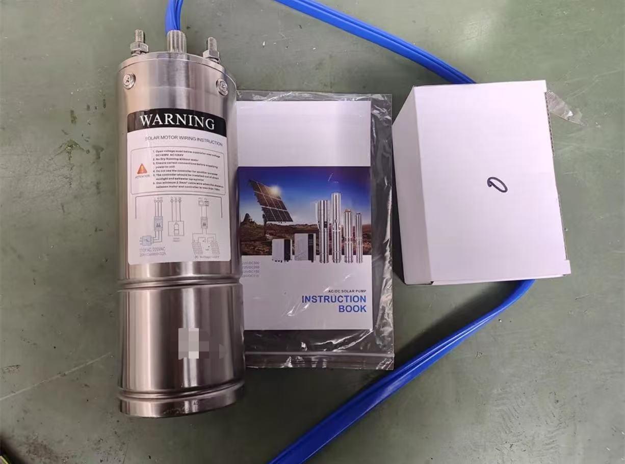 AC DC Solardrevet motor med rustfrit stål Impeller -Watch -video