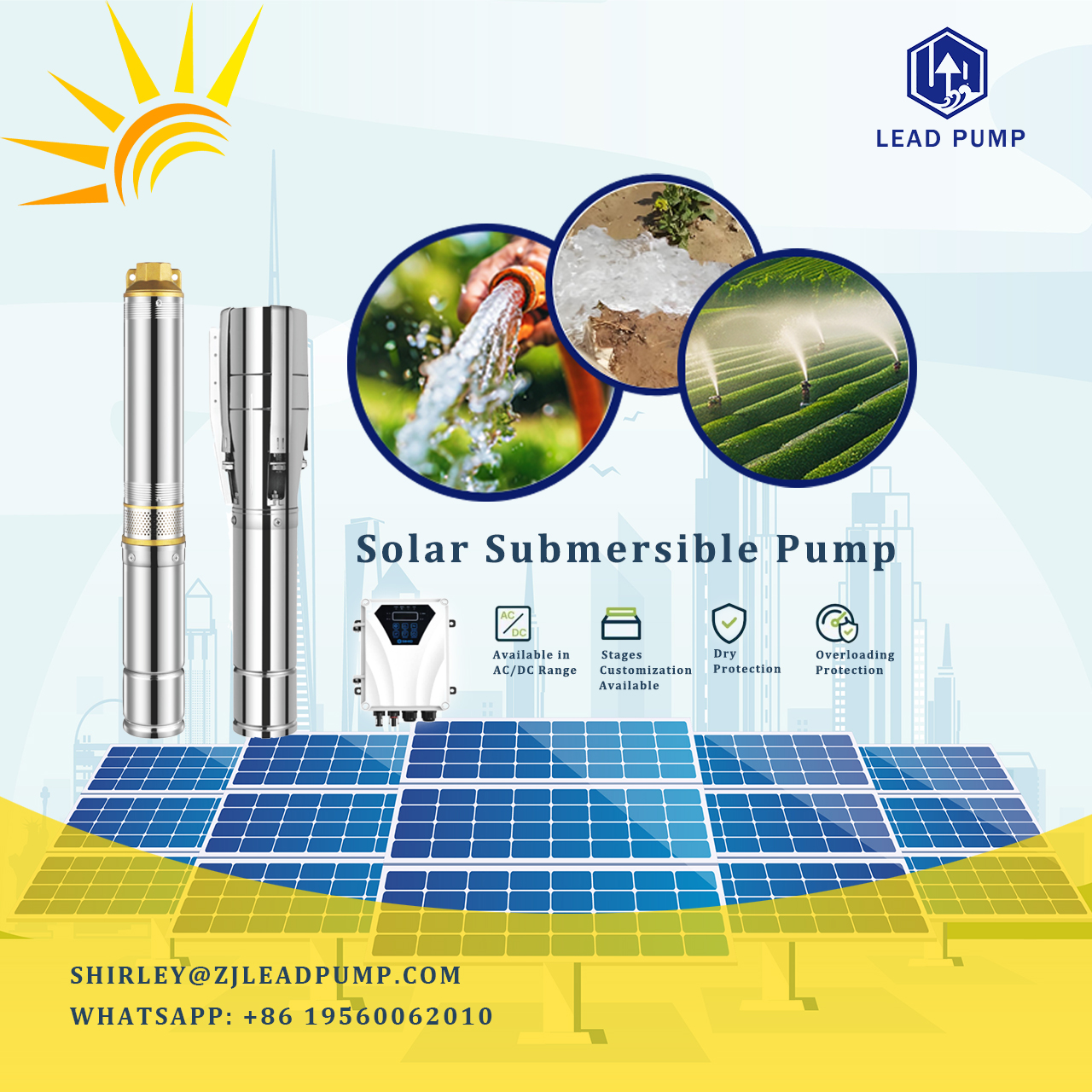 3 hk AC DC Solar Submersible Pump blev med succes betjent i Vietnam