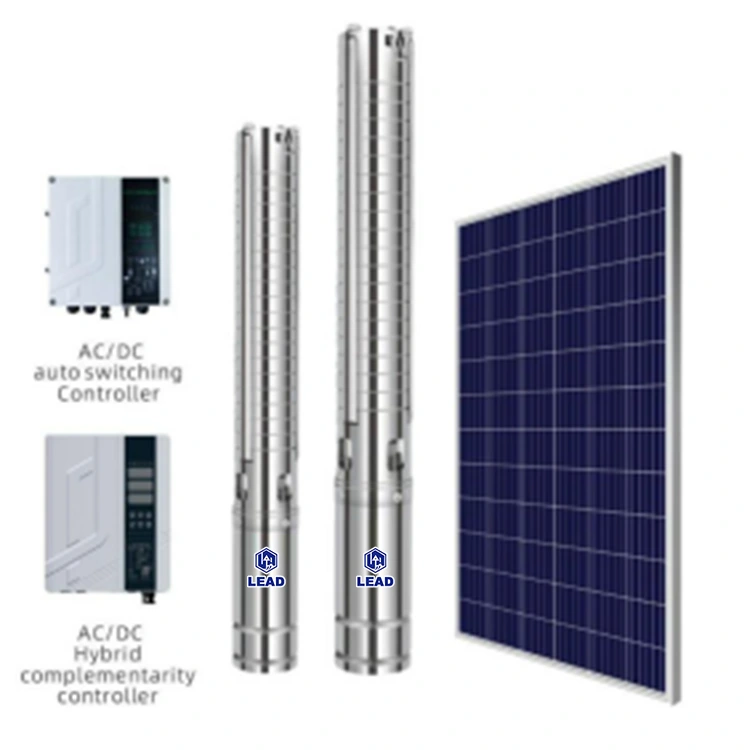 AC DC Solardrevet pumpe med rustfrit stålhjulbøjler