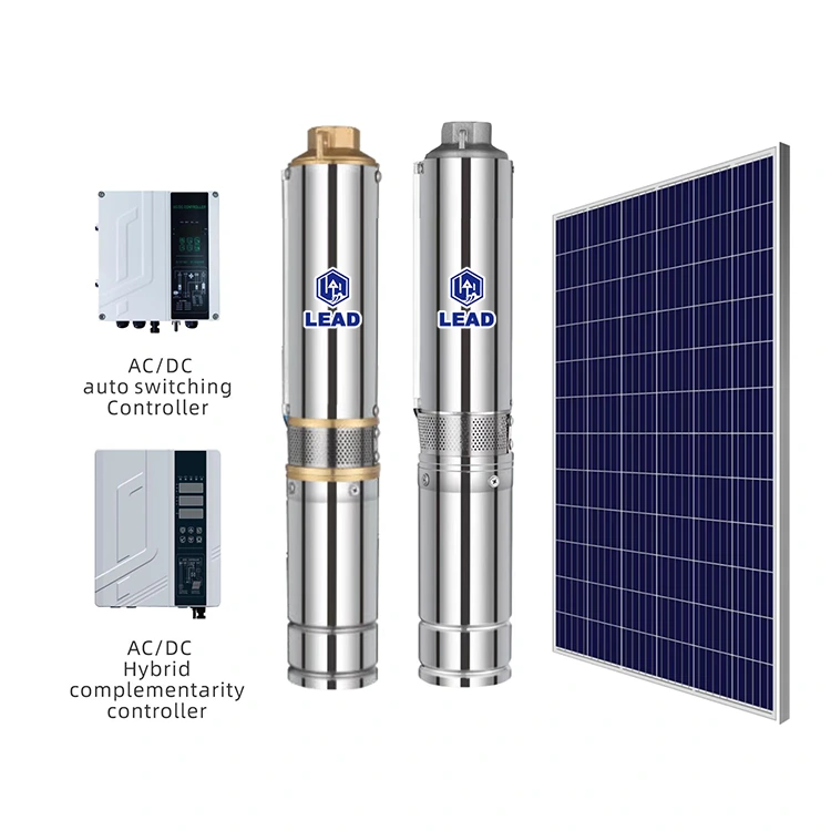 SD Deep Well Solar Submersible Pumps AC DC Powered