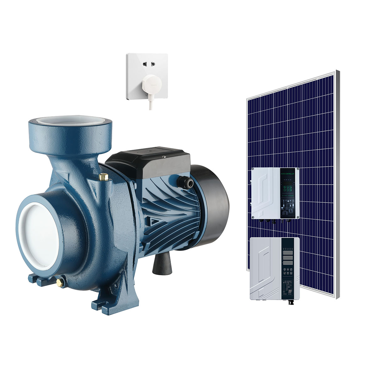 AC DC input solcelledrevne pumper til landbrugsvanding